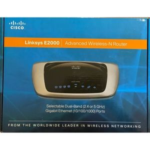CISCO Linksys E2000 Advanced Wireless-N Router Dual-Band 2.4 or 5 GHz NEW IN BOX